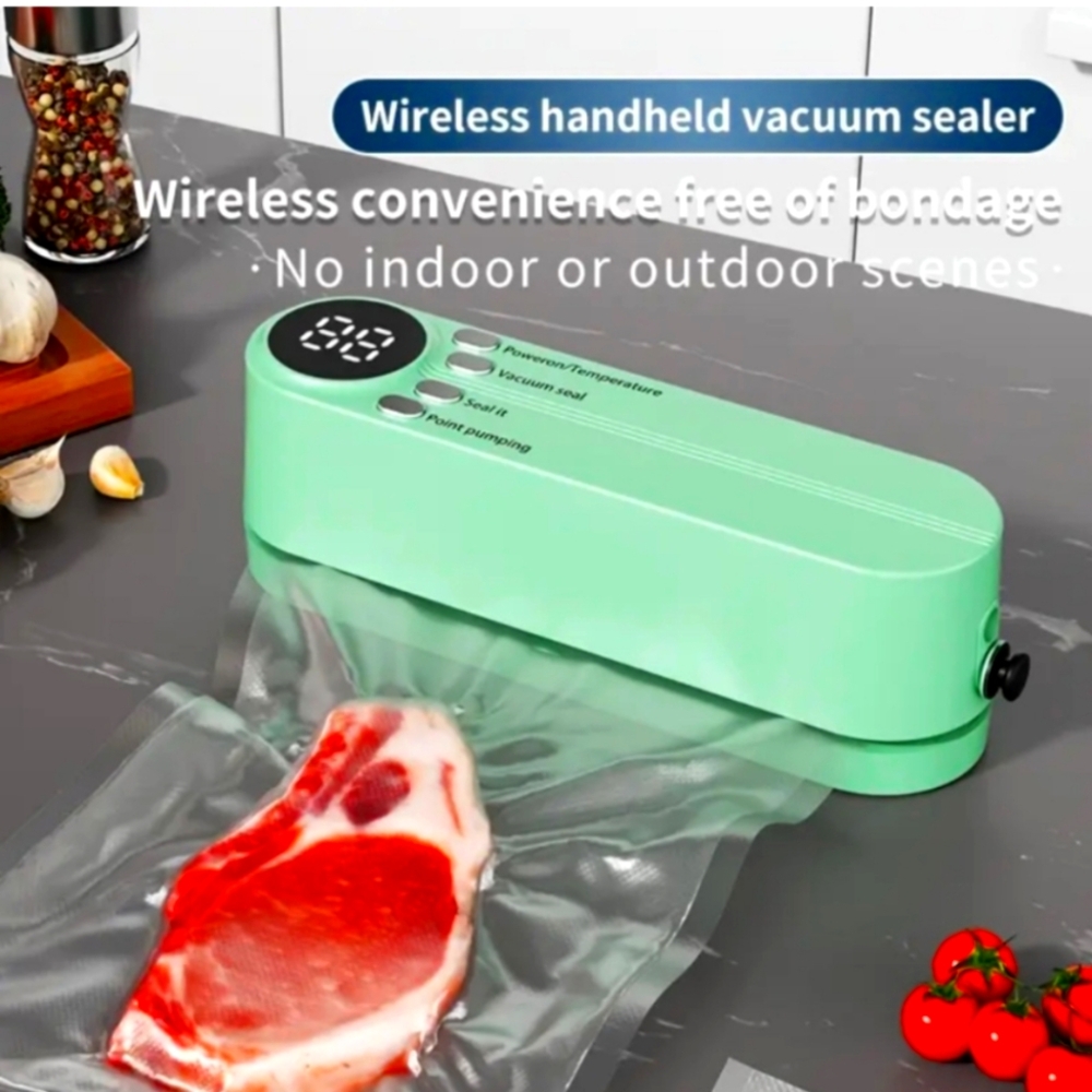 2 in 1 Automatic Food Sealer Portable Wireless Vacuum Sealer & Snack Bag Sealing